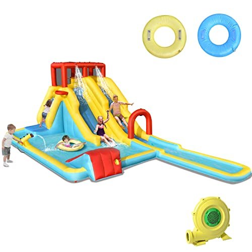 HONEY JOY Inflatable Water Sli...