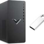 HP Victus Gaming Desktop | AMD Ryzen 7 5700G (Beat i7-1065G7) | 32GB RAM | 1024GB SSD | AMD Radeon RX 6600XT | Windows 11 Home | Bundle with 64GB USB Flash Drive  Electronics