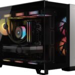 Corsair Vengeance i5100 Gaming PC – Liquid Cooled Intel Core i9-14900KF CPU – NVIDIA GeForce RTX 4080 Super GPU – 32GB Dominator Titanium RGB DDR5 Memory – 2TB M.2 SSD – Black/Gray  Electronics