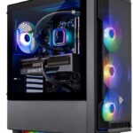 Skytech Gaming Shadow Gaming PC Desktop – AMD Ryzen 7 5700X 3.4 GHz, NVIDIA RTX 4060, 1TB NVME SSD, 16GB DDR4 RAM 3200, 600W Gold PSU, 11AC Wi-Fi, Windows 11 Home 64-bit,Black  Electronics