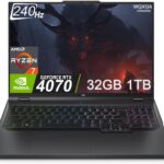 Lenovo Legion Pro 5i Gaming Laptop (16" 2K 240Hz, AMD Ryzen 7 7745HX (Beat i7-12700H), GeForce RTX 4070 8GB 140W, 32GB DDR5 RAM, 1TB SSD) 4-Zone RGB Backlit, Wi-Fi 6E, Win 11 Home, 2024, Onyx Grey  Electronics