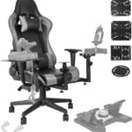 Anman Multifunctional Flight Racing Simulator Cockpit Joystick/Hotas Mount with Chair Fit for Thrustmaster A10C Hotas Warthog Logitech X56 X52 Race car seat Adjustable Racing Steering Wheel Mount  Video Games