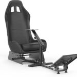 cirearoa Racing Wheel Stand with seat Gaming Chair Driving Cockpit for All Logitech G923 | G29 | G920 | Thrustmaster | Fanatec Wheels | Xbox One, PS4, PC Platforms (Black/Black)  Video Games