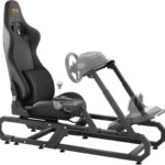 VEVOR Racing Wheel Stand For Logitech G923/G920/G29, Heavy Duty Steel Driving Simulator Cockpit-Thrustmaster T248P, Steering Wheel Bracket Height & Foot Pedal Angle Adjustable,Max Load 330 LBS Compact  Video Games