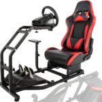 Anman Stand-up Racing Simulator Cockpit with Gaming Seat fit for LogitechIFanatecIThrustmaster G25,G29,G920,G923,G27,T150,T300RS,T3pa,Standing Sim Driving Cockpit,NOT Include Wheel Shifter Pedal  Video Games