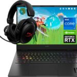 HP OMEN Transcend 16 inch Laptop, WQXGA 240Hz Display, 7ms Response Time, 13th Generation Intel i7-13700HX, 16 GB RAM, 512 GB SSD, NVIDIA GeForce RTX 4070 GPU (8 GB), 16-u0020nr (2023), Shadow Black  Electronics