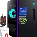 Alienware 2024 Newest Aurora R16 Gaming Desktop, Intel i9-13900F, GeForce RTX 4060, 32GB DDR5 RAM, 1TB SSD, 2TB HDD, Wi-Fi 6E, Windows 11 Pro, with Microsoft Office Lifetime License & Gaming Mouse