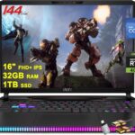 MSI Raider GE68HX Gaming Laptop 16" FHD+ IPS 144Hz Intel 24-core i9-14900HX 32GB RAM 1TB SSD GeForce RTX 4070 RGB Backlit Thunderbolt4 USB-C Dynaudio FHD IR Privacy Camera Win11 w/ICP Accessory  Electronics
