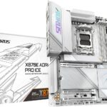 GIGABYTE X870E AORUS PRO ICE AMD AM5 LGA 1718 Motherboard, ATX, DDR5, 4X M.2, PCIe 5.0, USB4, WIFI7, 2.5GbE LAN, EZ-Latch, 5-Year Warranty  Sports & Outdoors