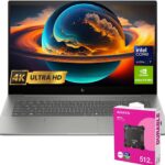 HP Newest Envy Ultra 7 RTX 3050 Portable Laptop, 17.3" UHD Diaplay, Intel Core Ultra 7 155U, NVIDIA GeForce RTX 3050, 32GB DDR5 RAM, 1TB SSD, Backlit KB, Wi-Fi 7, W11H, ADATA 512 External SSD Bundle  Electronics