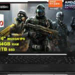 ASUS TUF Gaming A16 Laptop 16" WUXGA 165Hz 100% sRGB AMD 8-core Ryzen 7 7735HS 64GB RAM 1TB SSD Radeon RX 7700S 8GB (>RTX4060) Backlit USB4 Fast Charge AI Noise Cancelation Office2021Pro Win11  Electronics