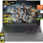 Lenovo Legion 7i Gen 9 Gaming Laptop - 16" WQXGA 500nits 240Hz, Intel Core i9-14900HX(up to 5.8GHz), RTX 4070, 64 GB DDR5, 1 TB SSD, RGB Backlit, Win 11 Pro, with Microsoft Office Lifetime License  Electronics