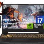 ASUS TUF 15.6" FHD 144Hz Gaming Laptop, Intel i7-13620H, NVIDIA GeForce RTX 4070 GDDR6 8GB, 64GB DDR5, 4TB SSD, Backlit Keyboard, Wi-Fi 6, Windows 11 Home, Mecha Grey, 256GB Docking Station Set  Electronics
