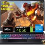 Acer Predator Helios Neo 16 Gaming Laptop 16/in WUXGA IPS 165Hz 13th Gen Intel 14-Core i5-13500HX (Beats i7-12700H) 16GB RAM 512GB SSD GeForce RTX 4050 6GB RGB Backlit USB-C Win11 Black + HDMI Cable  Electronics