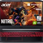 Acer Nitro 5 AN515-55-53E5 Gaming Laptop | Intel Core i5-10300H | NVIDIA GeForce RTX 3050 GPU | 15.6" FHD 144Hz IPS Display | 8GB DDR4 | 256GB NVMe SSD | Intel Wi-Fi 6 | Backlit Keyboard