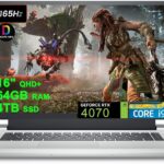 DELL G16 7630 Gaming Laptop 16" QHD+ 165Hz (100% DCI-P3, 3ms, G-SYNC + DDS) Intel 24-Core i9-13900HX 64GB RAM 2TB SSD GeForce RTX 4070 8GB RGB Backlit Cherry MX Mechanical Keyboard Thunderbolt Win11  Electronics