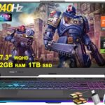 ASUS ROG Strix G17 G713 Gaming Laptop 17.3" WQHD IPS 240Hz AMD 12-Core Ryzen 9 7845HX (>i9-12900H) 32GB RAM 1TB SSD GeForce RTX 4060 8GB USB-C RGB Backlit Fast Charging Win11 w/ICP Accessory  Electronics