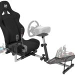 OpenWheeler GEN3 Racing Wheel Simulator Stand Cockpit Black. Compatible With Logitech G923 | G29 | G920 | Thrustmaster | Fanatec Wheels | Xbox One, PS4, PC Platforms