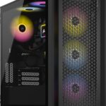 Corsair Vengeance i7400 Gaming PC – Liquid Cooled Intel Core i5-13600KF CPU – NVIDIA GeForce RTX 4060 Ti GPU – 32GB Vengeance RGB DDR5 Memory – 1TB M.2 SSD – Black  Electronics