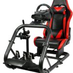 Dardoo G29 Gaming Simulator Cockpit with Real Seat Fit for Logitech/Thrustmaster/Fanatec G920 G923 T300RS,Direct Drive Sim Racing Cockpit,Without Wheel,Pedal & Handbrake