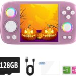 RG Cube Retro Game Console,3.95 Inch IPS Classic System Retro Video Games Consoles,with 128G TF Card,Supports Wireless Networt Handheld Console with 5200mAh Battery Casual Game Console(Purple)  Toys & Games
