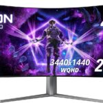 AOC Agon PRO AG456UCZD 45'' Ultra Wide Curved OLED Gaming Monitor, 219 WQHD 3440x1440, 240Hz 0.03ms, FreeSync Premium, 800R, USB-C Docking, Frameless, PS5/Switch/Xbox; Light FX, Height Adjustable : Electronics