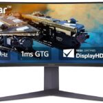 LG 45GR65DC-B Ultragear Curved Gaming Monitor 45-Inch 329 QHD 200Hz 1ms UltraWide Display AMD FreeSync Premium Pro VESA DisplayHDR 600 HDMI 2.1 x2 DP UBS x3 Tilt/Height/Swivel Stand - Black : Electronics