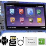 RG556 Retro Handheld Game Console , Android 13 System Unisoc T820 Processor 5.48 Touch Inch AMOLED Screen 5500mAh Battery Support WiFi Online DP Output (Transparent Blue)  Toys & Games