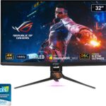ASUS ROG Swift 32” 4K HDR Gaming Monitor - 144Hz DSC, UHD (3840 x 2160) PC Monitor, Mini-LED IPS with G-SYNC Ultimate, Local Dimming, Ideal for Desktop and Computer Monitor Black - PG32UQX  Electronics