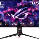 ASUS ROG Swift 32” 4K OLED Gaming Monitor (PG32UCDM) - UHD (3840 x 2160), QD-OLED, 240Hz, 0.03ms, G-SYNC Compatible, Custom Heatsink, Graphene Film, 99% DCI-P3, True 10-bit, 90W USB-C  Electronics