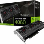 PNY GeForce RTX™ 4060 8GB XLR8 Gaming Verto™ RGB Triple Fan Graphics Card DLSS 3 (ARGB,128-bit, PCIe 4.0, GDDR6, HDMI/DisplayPort, Supports 4k, 2 Slot)  Electronics
