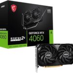 MSI GeForce RTX 4060 Ventus 2X Black 8G OC Gaming Graphics Card - 8GB GDDR6X, PCI Express Gen 4, 128-bit, 3X DP v 1.4a, HDMI 2.1a (Supports 4K & 8K HDR)  Electronics