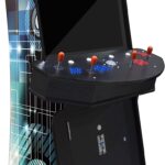Creative Arcades Slim Full Size Stand-Up Commercial Grade Arcade Machine | 4 Player | 3500 Games | 32" LCD Screen | 4 Sanwa Joysticks | Trackball | 2 Stools Included | 3 Year Warranty  Electronics