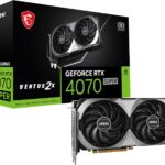 MSI Gaming RTX 4070 Super 12G Ventus 2X OC Graphics Card (NVIDIA RTX 4070 Super, 192-Bit, Extreme Clock 2520 MHz, 12GB GDRR6X 21 Gbps, HDMI/DP, Ada Lovelace Architecture) : Electronics