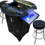 Creative Arcades Full Size Commercial Grade Pub Arcade Machine | 2 Player | 412 Games | 22" LCD Screen | Round Glass Top | 2 Sanwa Joysticks | 2 Stools Included | 3 Year Warranty  Sports & Outdoors