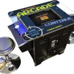 Creative Arcades Full Size Commercial Grade Cocktail Arcade Machine | 2 Player | 412 Games | 22" LCD Screen | Square Glass Top | 2 Sanwa Joysticks | Trackball | 2 Stools Included | 3 Year Warranty  Electronics