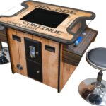 Creative Arcades Full Size Commercial Grade Cocktail Arcade Machine | 2 Player | 412 Games | 19" LCD Screen | Square Glass Top | LED Lights | 2 Sanwa Joysticks | 2 Stools Included | 3 Year Warranty  Electronics