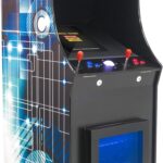 Creative Outdoor Distributor Full Size Stand-Up Commercial Grade Arcade Machine-2 Player, 60 Games, 22 LCD Screen, 2 Sanwa Joysticks, Trackball, Built-in Fridge, 2 Stools Included  Sports & Outdoors